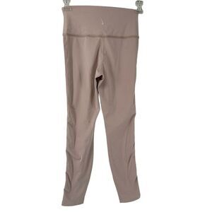 Nike Leggings Blush Pink Velvet Trim High Rise 7/8 Length Womens Size M Yoga